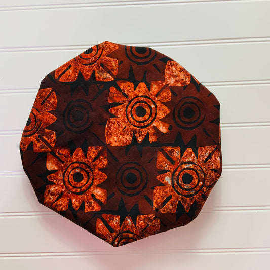 Adjustable Ankara Satin Sleep Bonnet Batik