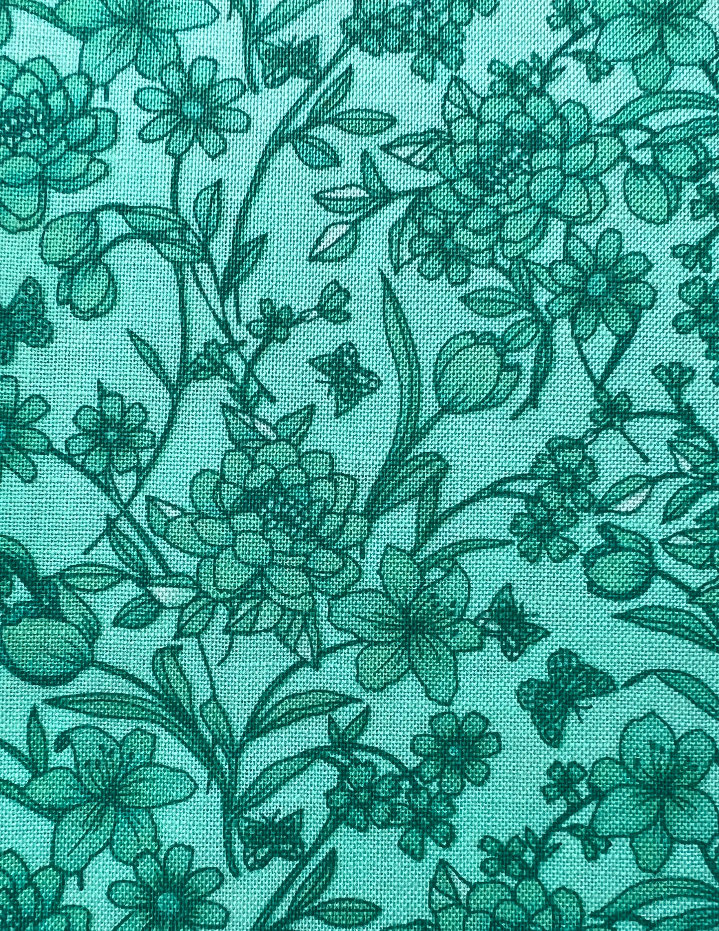Green Flower Fat Quarter