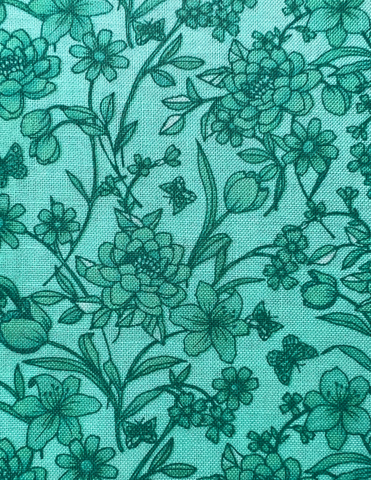 Green Flower Fat Quarter