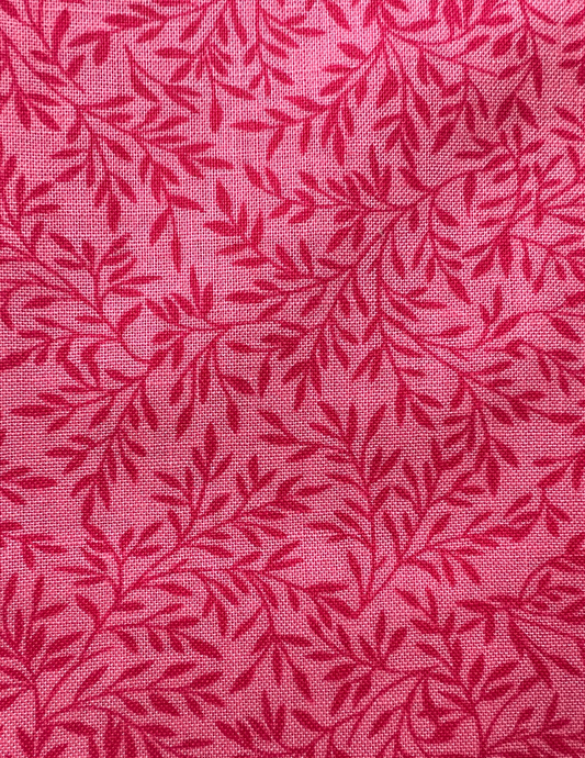 Pink Flowy Leaves Fat Quarter