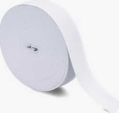 1 Inch Wide White Knit Elastic by the Yard
