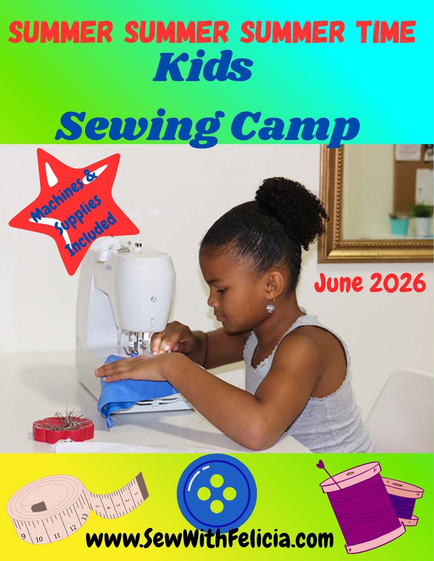 Kids Sewing Camp | Ages 8–14